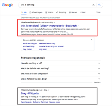 bovenaan google