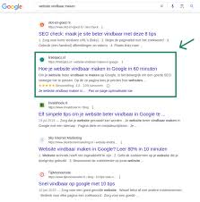 website hoger op google