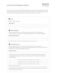 online marketingplan