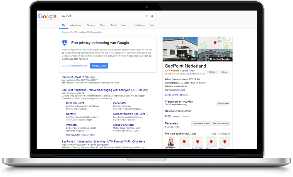 website hoog in zoekmachine
